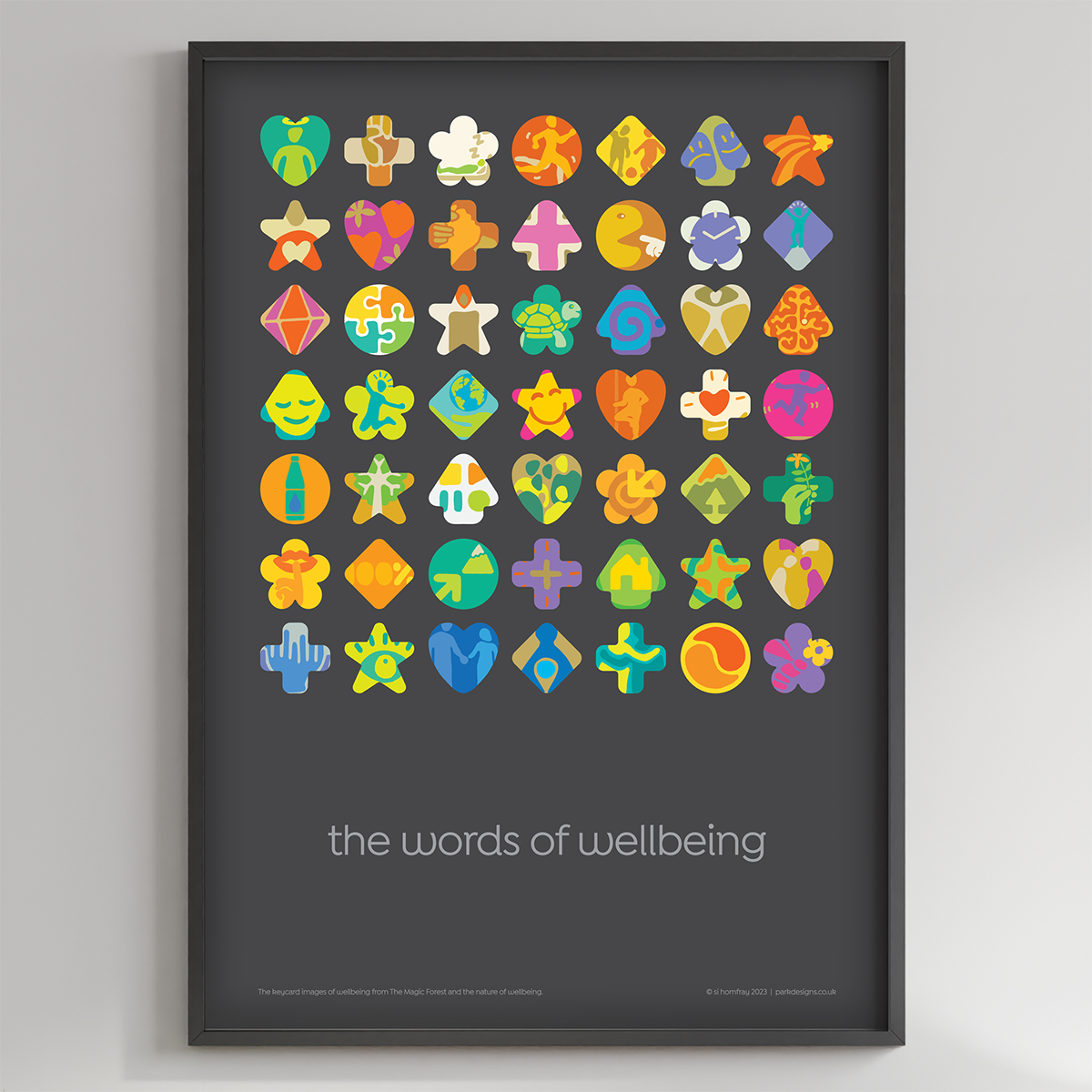 Words of Wellbeing Magic Forest Keyword images Fine Art Print