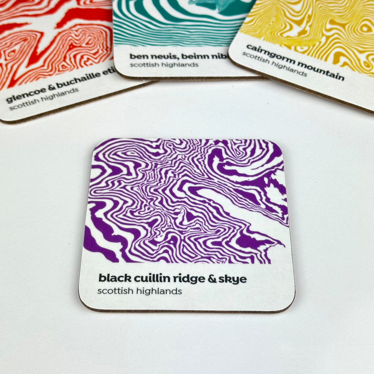 Llin Ridge Black Cuillin Ridge & Skye Contour Design – Coaster – Park Designs