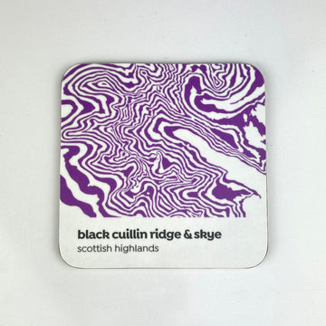 Black Cuillin Ridge & Skye Contour Design – Coaster