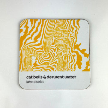 Cat Bells & Derwent Water Contour Design – Coaster