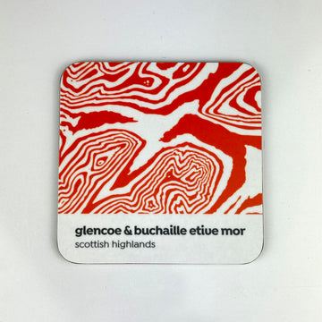 Glencoe & Buchaille Etive Mor Contour Design – Coaster
