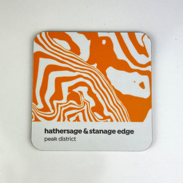 Hathersage & Stanage Edge Contour Design – Coaster