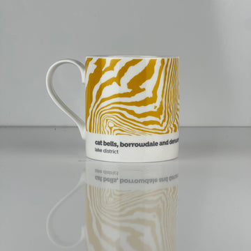 Lake District Contour Mug - Cat Bells, Borrowdale and Derwent Water