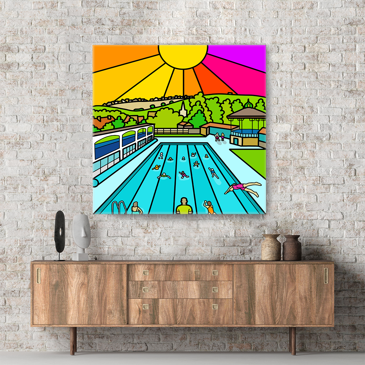 Pool Canvas Hathersage Outdoor Swimming Pool - Peak District - Canvas – Park Designs