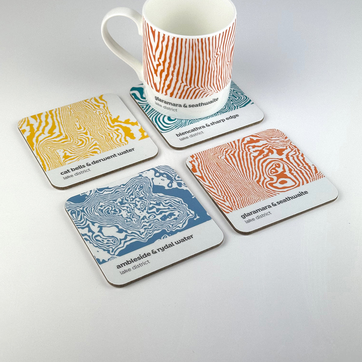 Lake District Contour Design – Coaster Set 02 – Park Designs