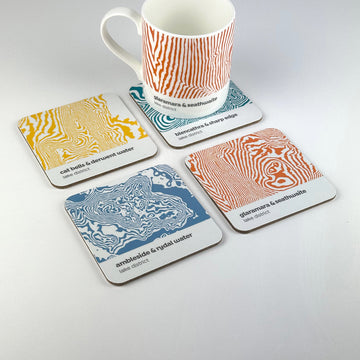Lake District Contour Design – Coaster Set 02