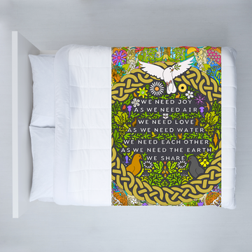 Everybody - The earth we share - Maya Angelou - Fleece Blanket