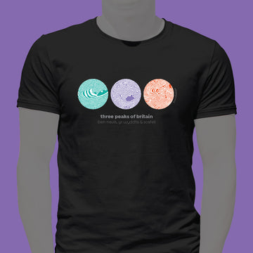 Three Peaks of Britain - Contour Designs - T Shirt