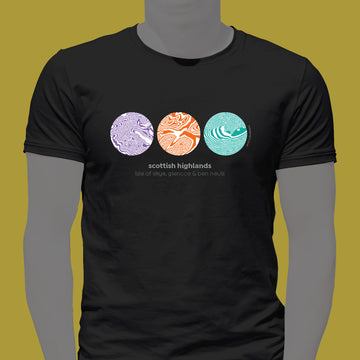 Scottish Highlands - Contour Designs - T Shirt