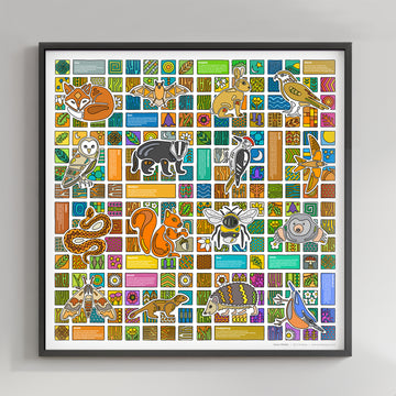 Wild Woodland - 16 Animals - Love Nature - Fine Art Print