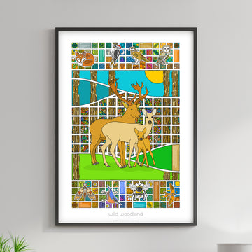 Wild Woodland - Deer - Love Nature - Fine Art Print