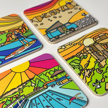 Peak District – Idyll - Square Coaster Set 02