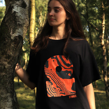 Stanage Pole Contour Design T Shirt
