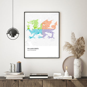 Snowdonia, Eryri - Welsh 3000s - Draig Lliw - Contour Print