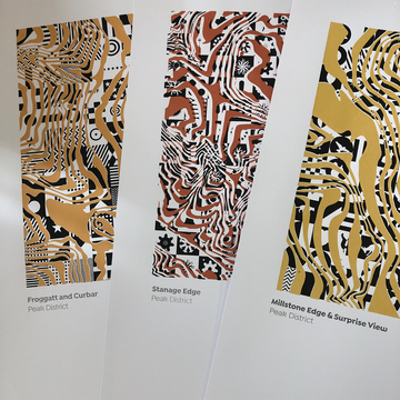 Eastern Edges Tryptych - Peak District - Screen Print