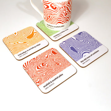 Lake District Contour Design – Coaster Set 01