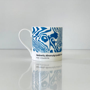 Llanberis, Dinorwig & Elidir Fawr Contour Mug - Snowdonia