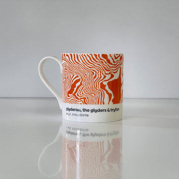 Glyderau, the Glyders & Tryfan Contour Mug - Snowdonia