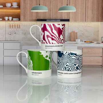 Lake District - Set of 3 Contour Mugs