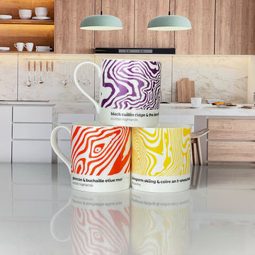 Scottish Highlands Set #01 - 3 Contour Mugs Set