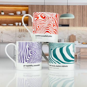 Three Peaks of Britain Contour Mugs – Set of 3
