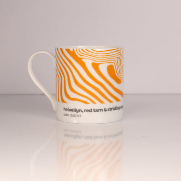 Helvellyn, Red Tarn & Striding Edge - Lake District Contour Mug