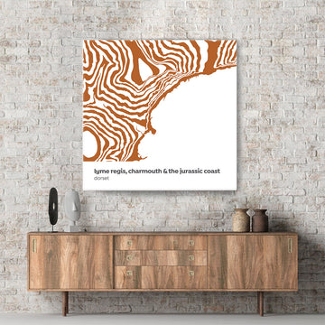 Lyme Regis & The Jurassic Coast - Dorset - Contour Range Canvas