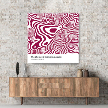 The Cheviot & The Pennine Way - Northumberland Contour Canvas