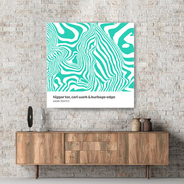 Higgar Tor, Carl Wark & Burbage Edge - Peak District - Contour Range Canvas