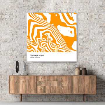 Stanage Edge - Peak District - Contour Range Canvas