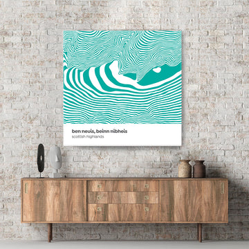 Ben Nevis - Scottish Highlands - Contour Range Canvas