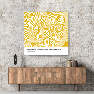 Cairngorm Mountain Skiing - Scottish Highlands - Contour Range Canvas