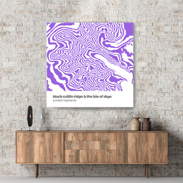 The Black Cuillin Ridge - Isle of Skye - Scottish Highlands - Contour Range Canvas