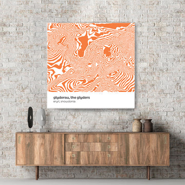 Glyderau, the Glyders - Eryri, Snowdonia - Contour Range Canvas