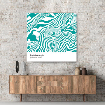 Ingleborough - Yorkshire Dales - Contour Range Canvas