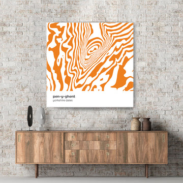 Pen-y-ghent - Yorkshire Dales - Contour Range Canvas