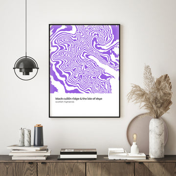 Cuillin Ridge - Isle of Skye Contour Print