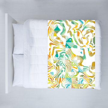 Peak District - Contour Range - Sunny Stanage - Fleece Blanket