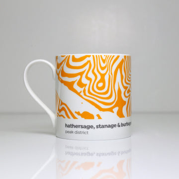 Peak District - Contour Mug - Hathersage, Stanage and Burbage