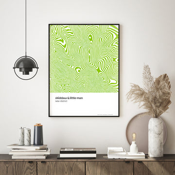 Skiddaw & Little Man Lake District Contour Print