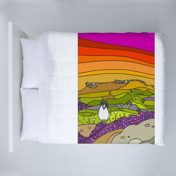 Peak District - Higgar Tor from Carl Wark - Fleece Blanket