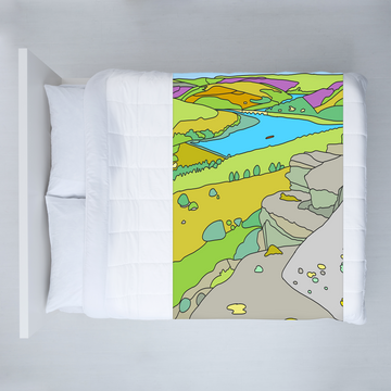 Peak District - Ladybower from Bamford Edge - Fleece Blanket