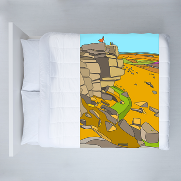 Peak District - Stanage Edge IV - Fleece Blanket