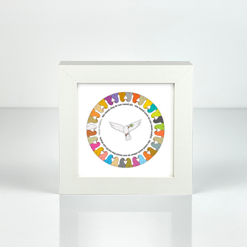 Peace, love & each other - Maya Angelou - Mini Fine Art Print