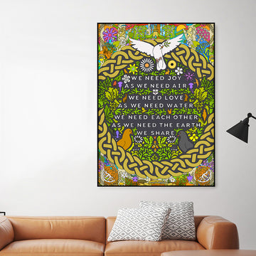 Everybody - The earth we share - Maya Angelou - Fine Art Print