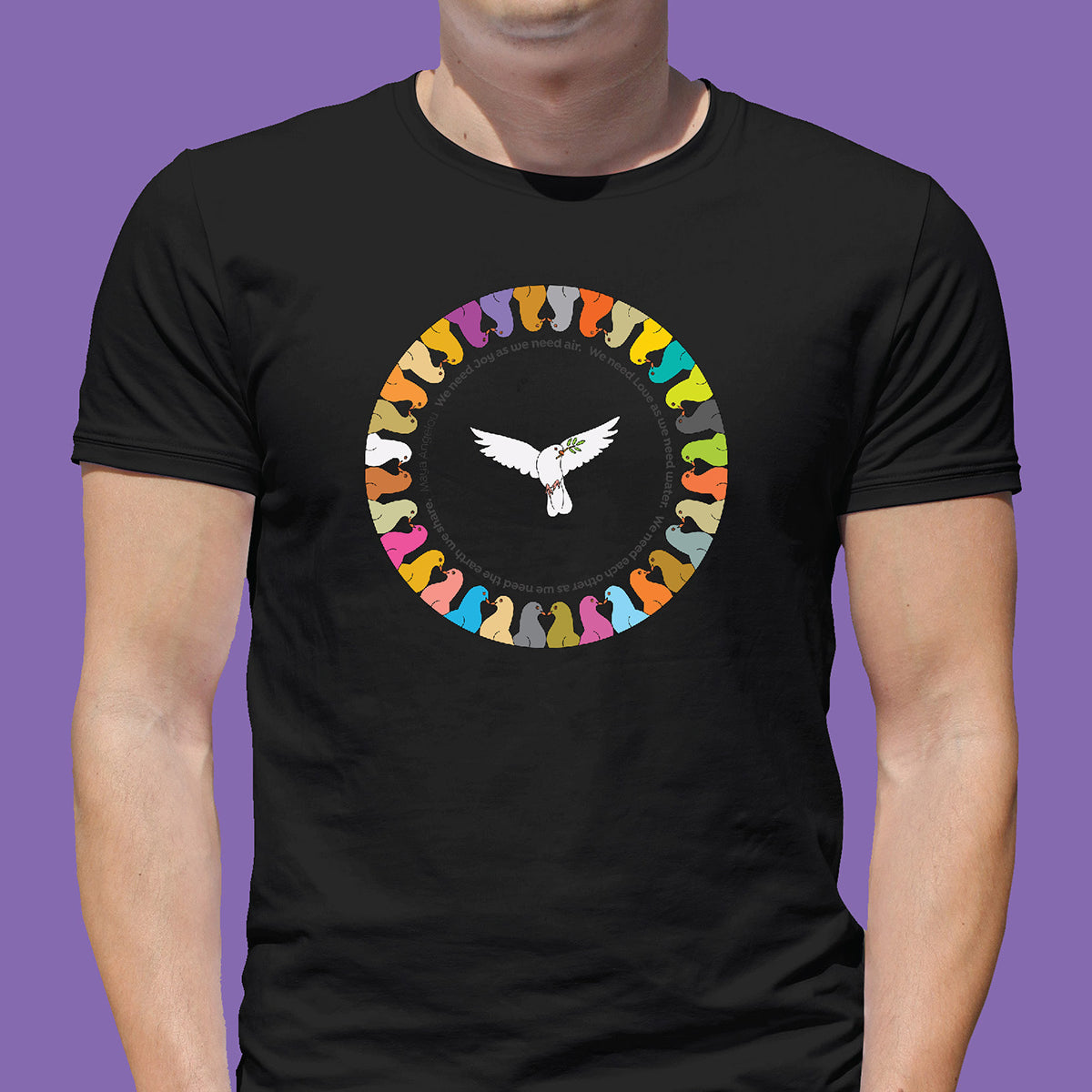Peace love each other Love Nature Design T Shirt
