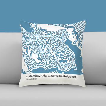 Ambleside, Rydal Water & Loughrigg - Lake District - Contour Range Cushion