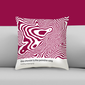 The Cheviot & The Pennine Way - Northumberland - Contour Range Cushion