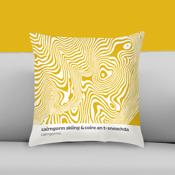 Cairngorm Mountain Skiing - Scottish Highlands - Contour Range Cushion