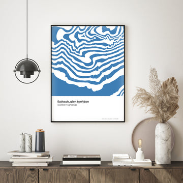 Liathach, Glen Torridon - Scottish Highlands Contour Print